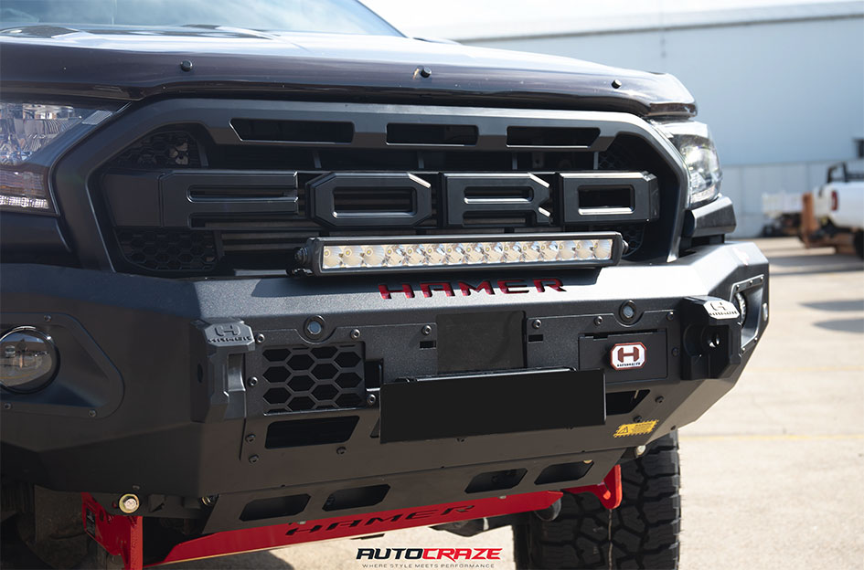 FORD RANGER FUEL CONTRA GLOSS BLACK CANDY RED 