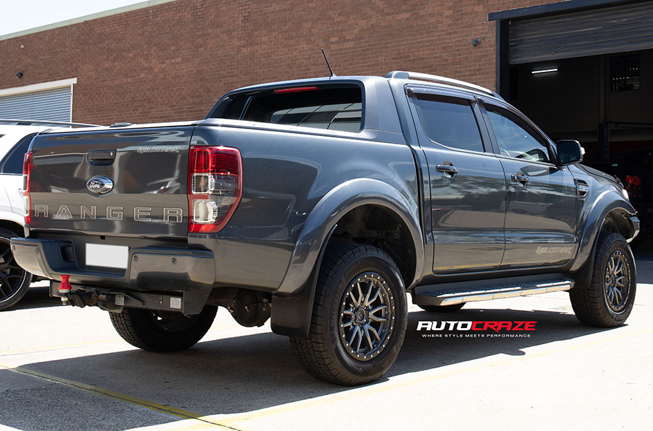 FORD RANGER FUEL REBEL 6 MATTE GUNMETAL BLACK RING 