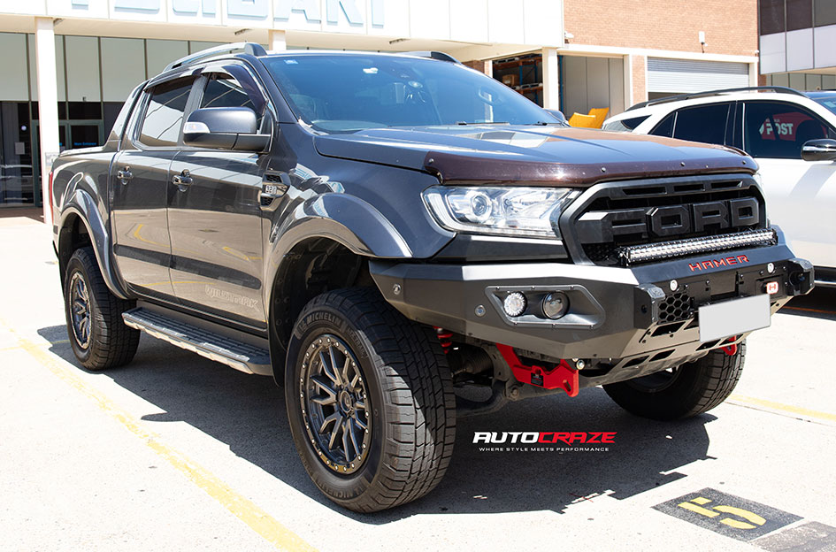 FORD RANGER FUEL REBEL 6 MATTE GUNMETAL BLACK RING 