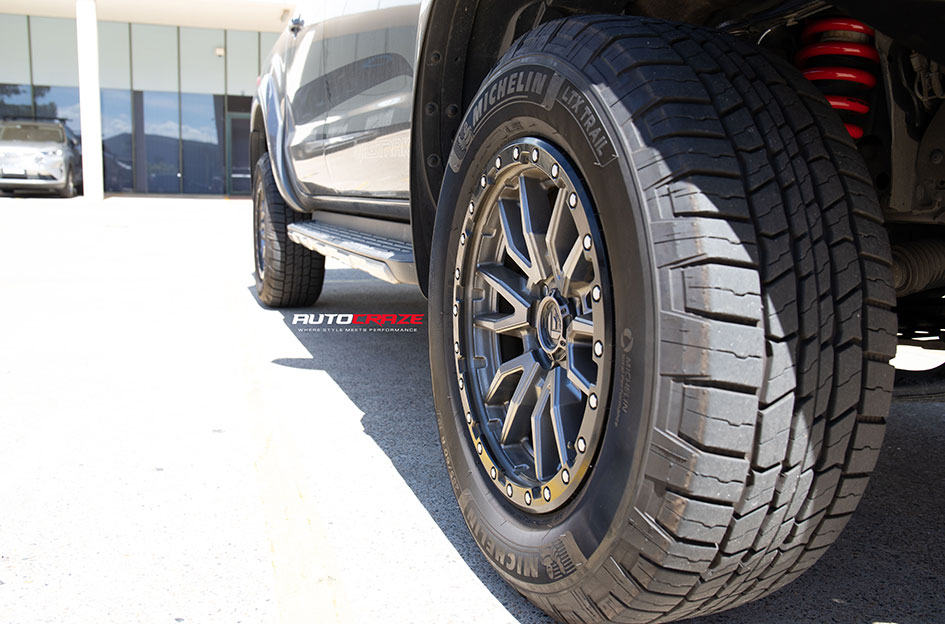 FORD RANGER FUEL REBEL 6 MATTE GUNMETAL BLACK RING 