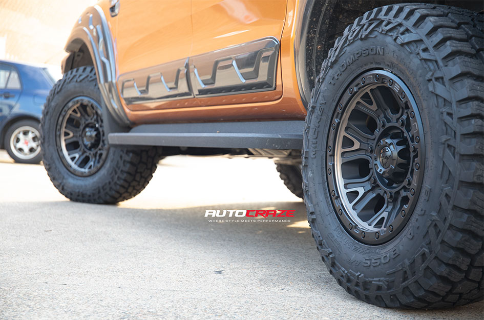 FORD RANGER FUEL TRACTION GUNMETAL BLACK RING