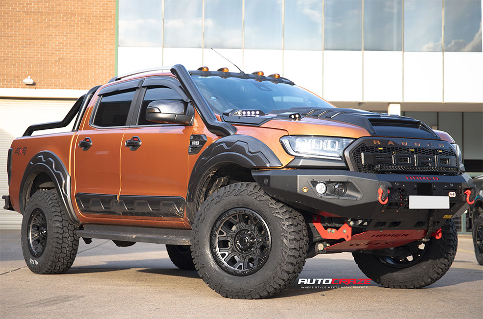 FORD RANGER FUEL TRACTION GUNMETAL BLACK RING