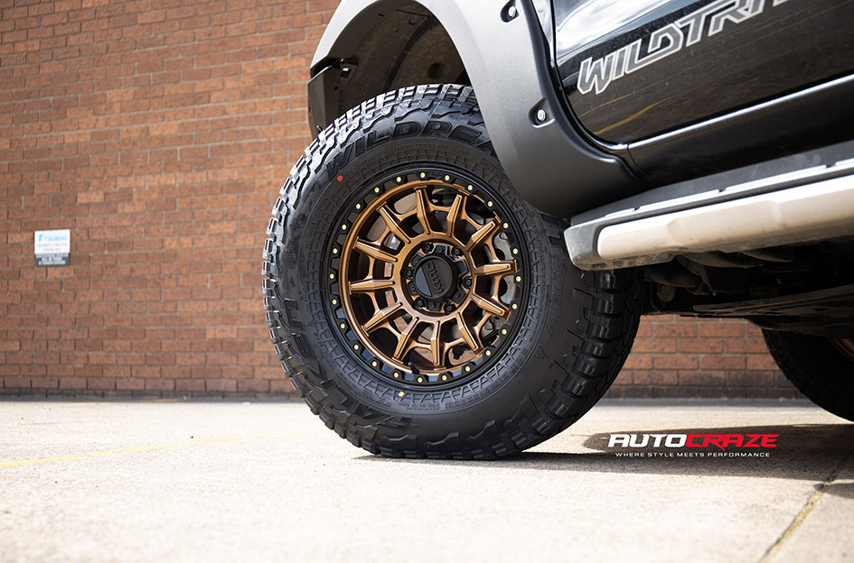 FORD RANGER KMC CARNAGE MATTE BRONZE BLACK LIP