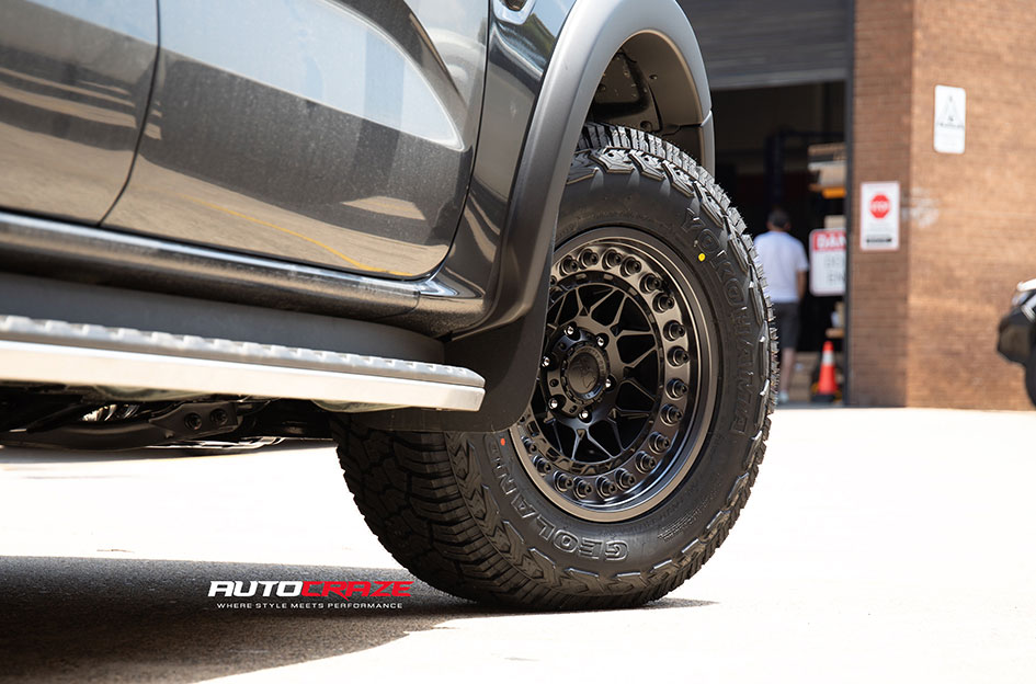 FORD RANGER NEXT GEN BLACK RHINO ALPHA MATTE BLACK W/ GUNMETAL LIP