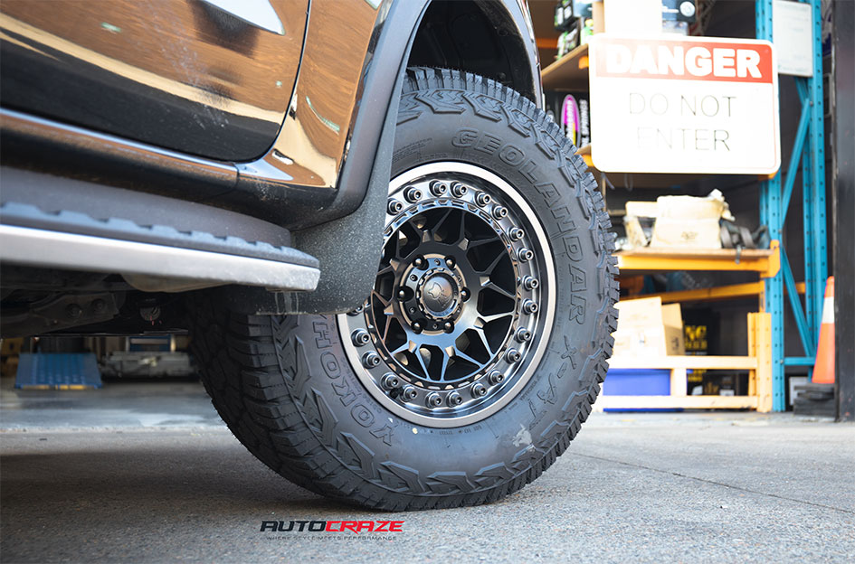FORD RANGER NEXT GEN BLACK RHINO ALPHA MATTE BLACK W/ GUNMETAL LIP