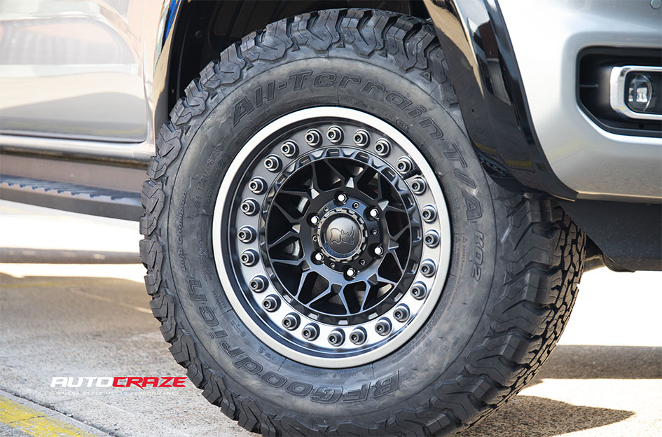 FORD RANGER NEXT GEN BLACK RHINO ALPHA MATTE BLACK W/ GUNMETAL LIP