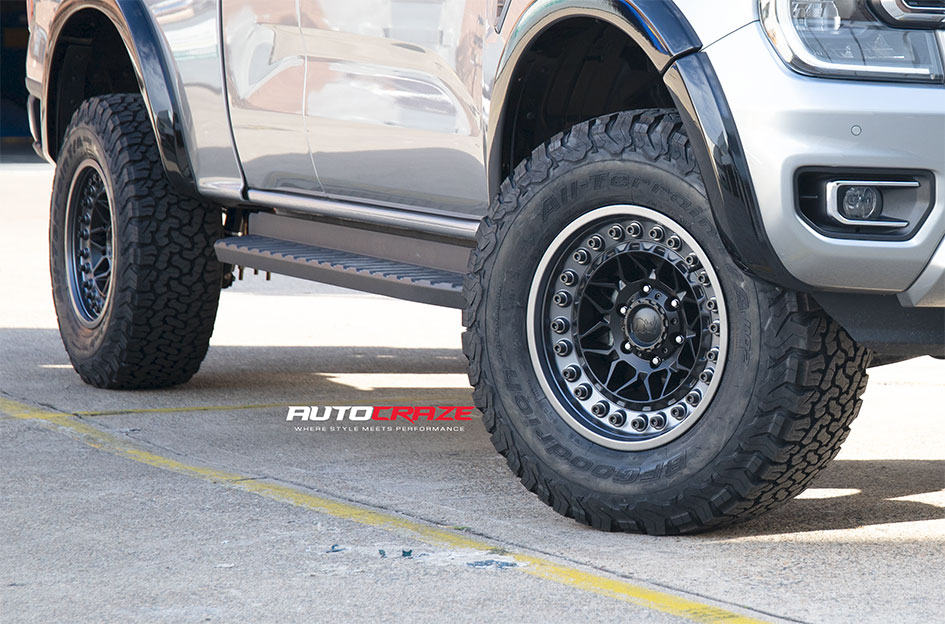 FORD RANGER NEXT GEN BLACK RHINO ALPHA MATTE BLACK W/ GUNMETAL LIP