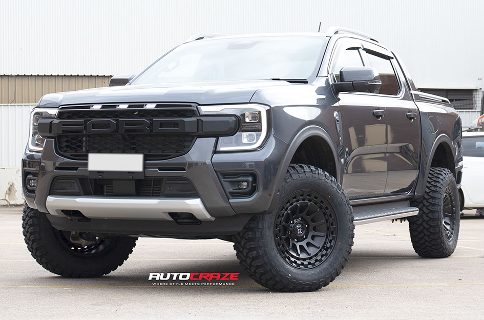 FORD RANGER NEXT GEN BLACK RHINO BARRAGE MATTE BLACK