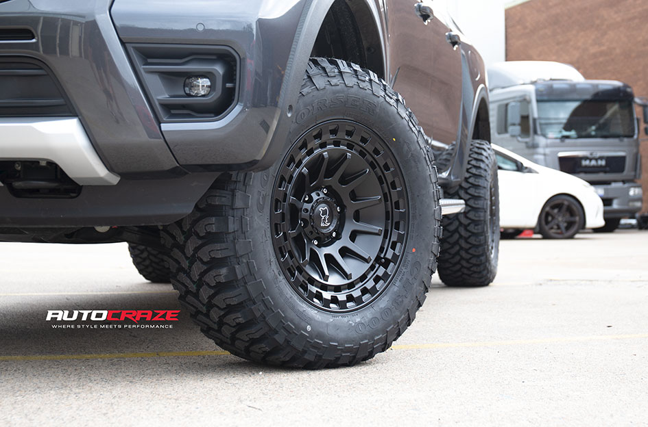 FORD RANGER NEXT GEN BLACK RHINO BARRAGE MATTE BLACK