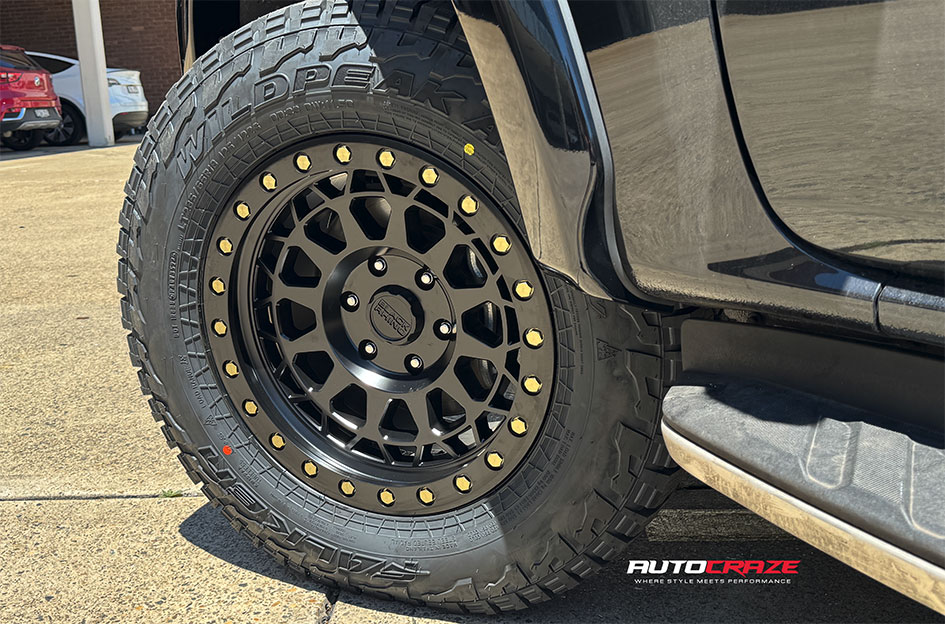 FORD RANGER NEXT GEN BACK RHINO PRIMM MATTE BLACK W/ BRASS BOLTS