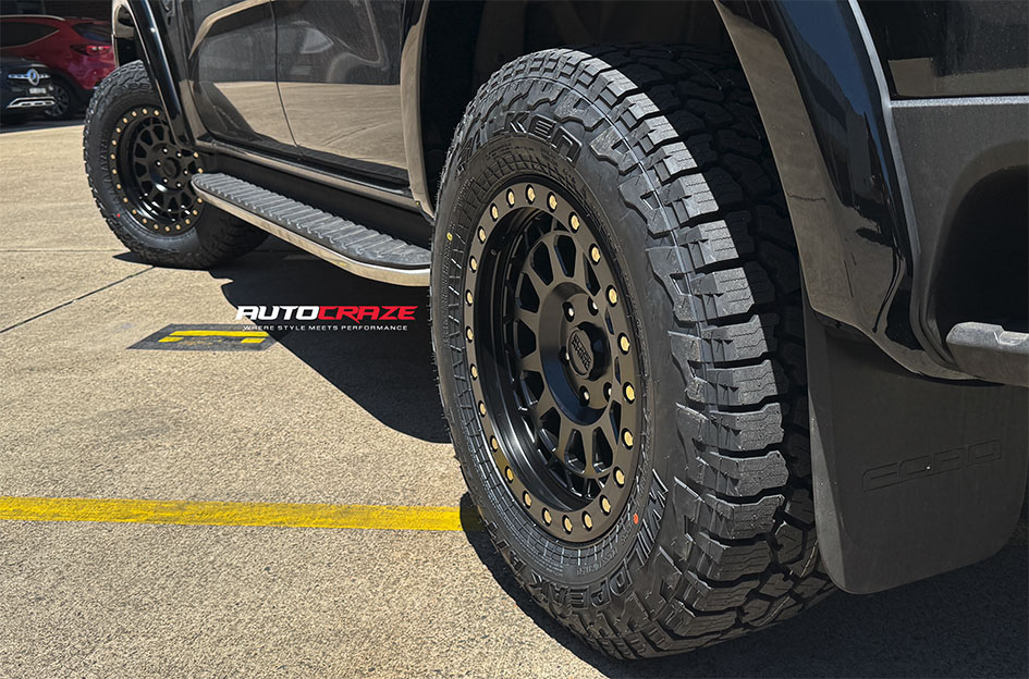 FORD RANGER NEXT GEN BACK RHINO PRIMM MATTE BLACK W/ BRASS BOLTS