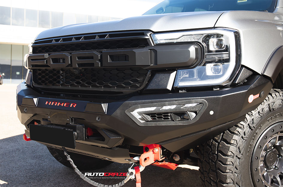 FORD RANGER NEXT GEN BLACK RHINO TUSK MATTE GUNMETAL W/ BLACK LIP