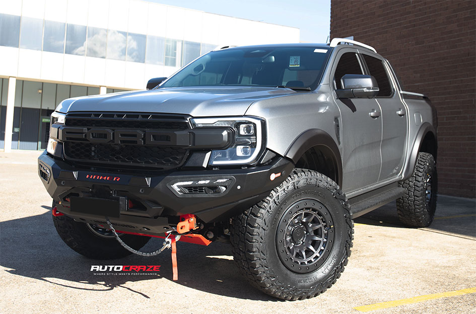 FORD RANGER NEXT GEN BLACK RHINO TUSK MATTE GUNMETAL W/ BLACK LIP