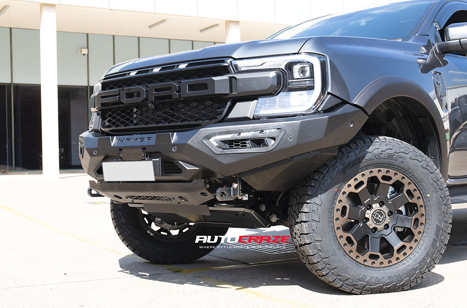 FORD RANGER NEXT GEN BLACK RHINO WARLORD MATTE BLACK WITH MACHINED DARK TINT LIP