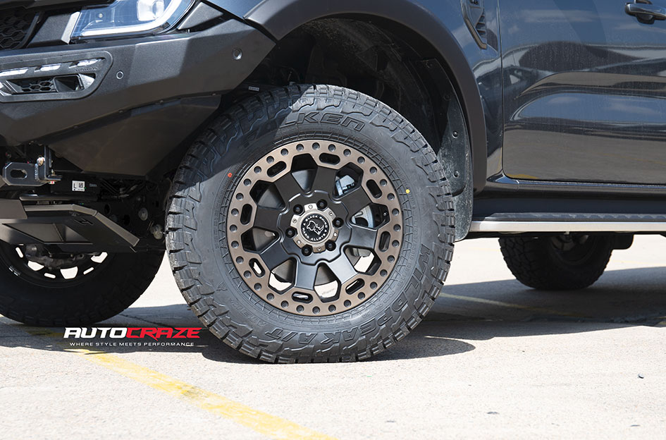 FORD RANGER NEXT GEN BLACK RHINO WARLORD MATTE BLACK WITH MACHINED DARK TINT LIP