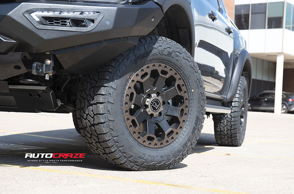 FORD RANGER NEXT GEN BLACK RHINO WARLORD MATTE BLACK WITH MACHINED DARK TINT LIP