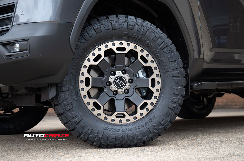 TOYOTA LANDCRUISER 300 SERIES BLACK RHINO WARLORD MATTE BLACK WITH MACHINED DARK TINT LIP