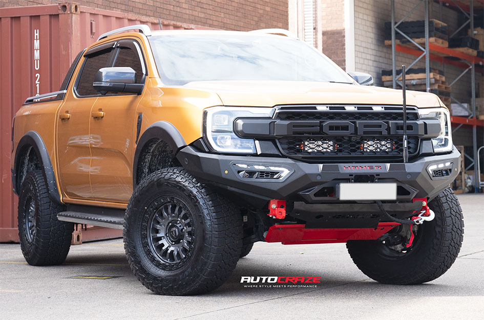 FORD RANGER NEXT GEN FUEL RINCON MATTE GUNMETAL W/ BLACK LIP