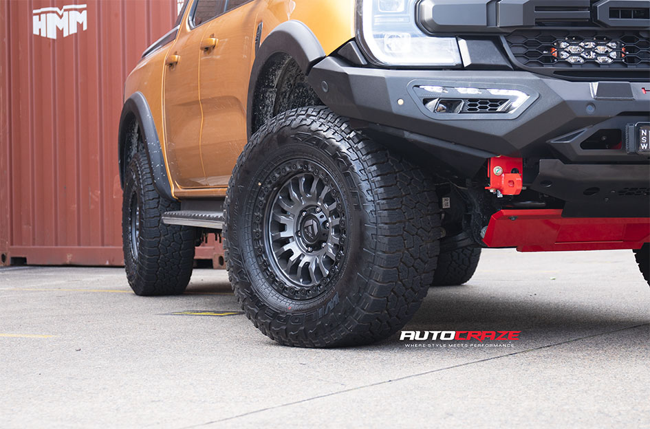 FORD RANGER NEXT GEN FUEL RINCON MATTE GUNMETAL W/ BLACK LIP