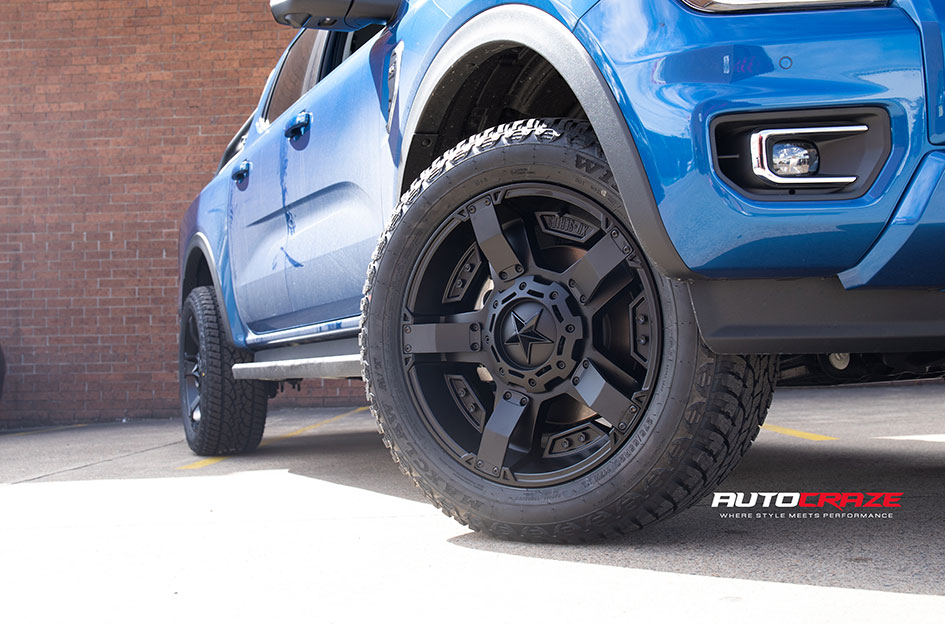 FORD RANGER NEXT GEN KMC ROCKSTAR XD 2 MATTE BLACK