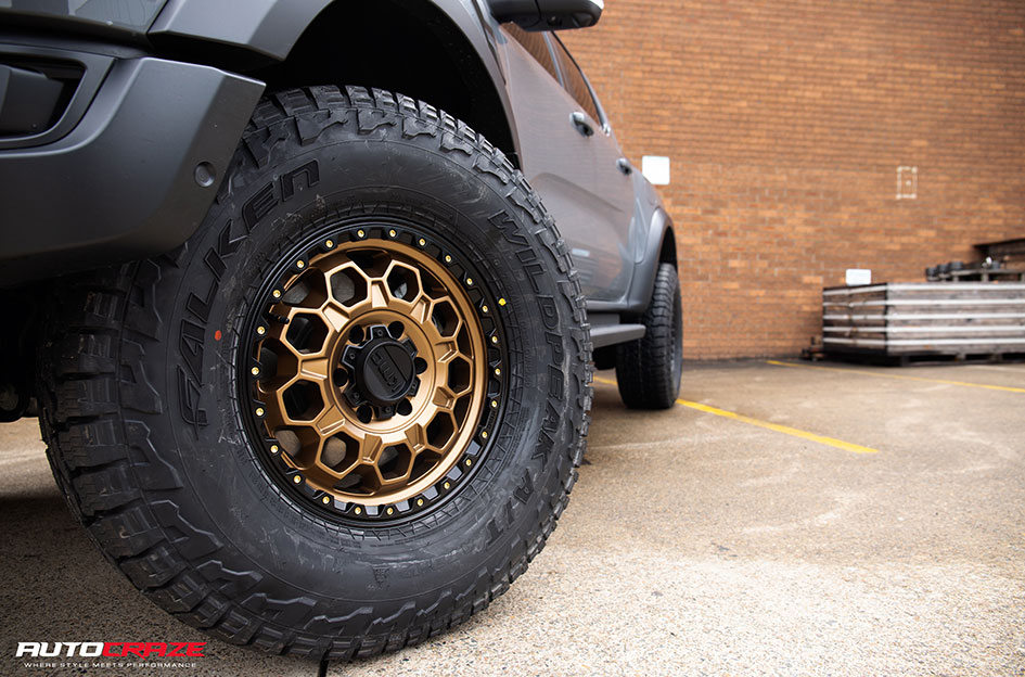 FORD RANGER RAPTOR NEXT GEN KMC TREK MATTE BRONZE W/ BLACK LIP