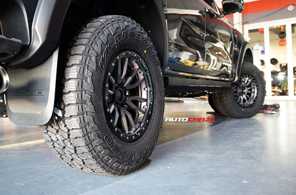 FORD RANGER PLATINUM NEXT GEN FUEL REBEL 6 MATTE GUNMETAL BLACK RING 