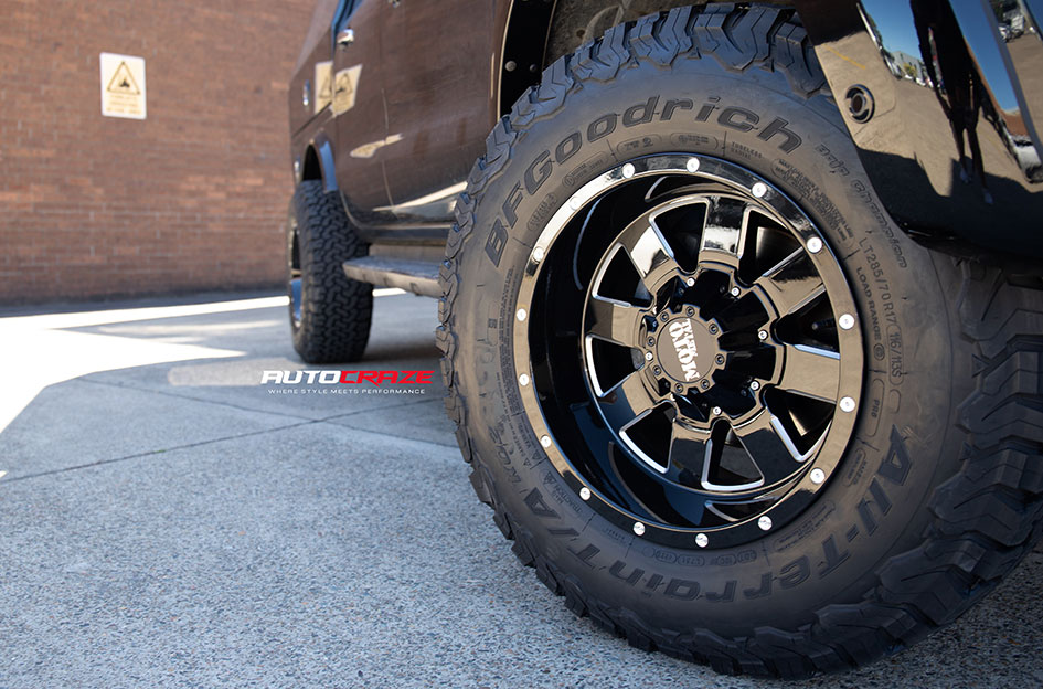 FORD RANGER MOTO METAL MO962 GLOSS BLACK MILLED ACCENTS