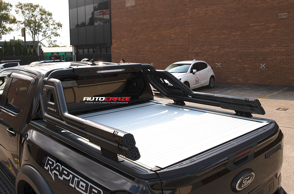 FORD RANGER RAPTOR NEXT GEN AXR PREDATOR 6 SATIN BLACK RED STRIPE