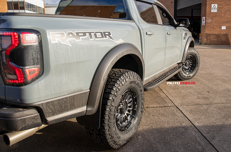 FORD RANGER RAPTOR NEXT BLACK RHINO RIVAL MATTE GUNMETAL W/ BLACK LIP 
