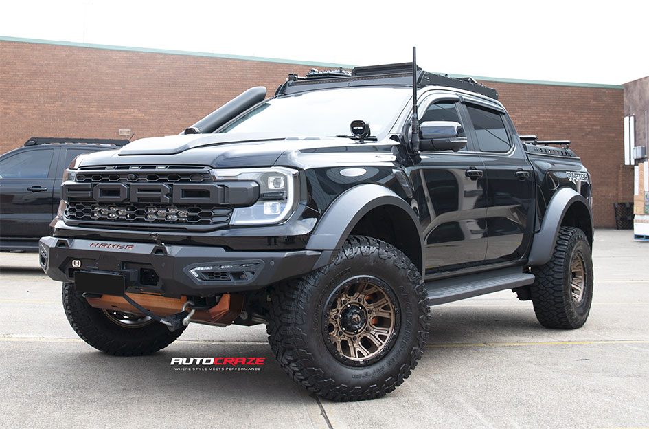 FORD RANGER RAPTOR NEXT GEN FUEL TRACTION MATTE BRONZE W/ BLACK RING 