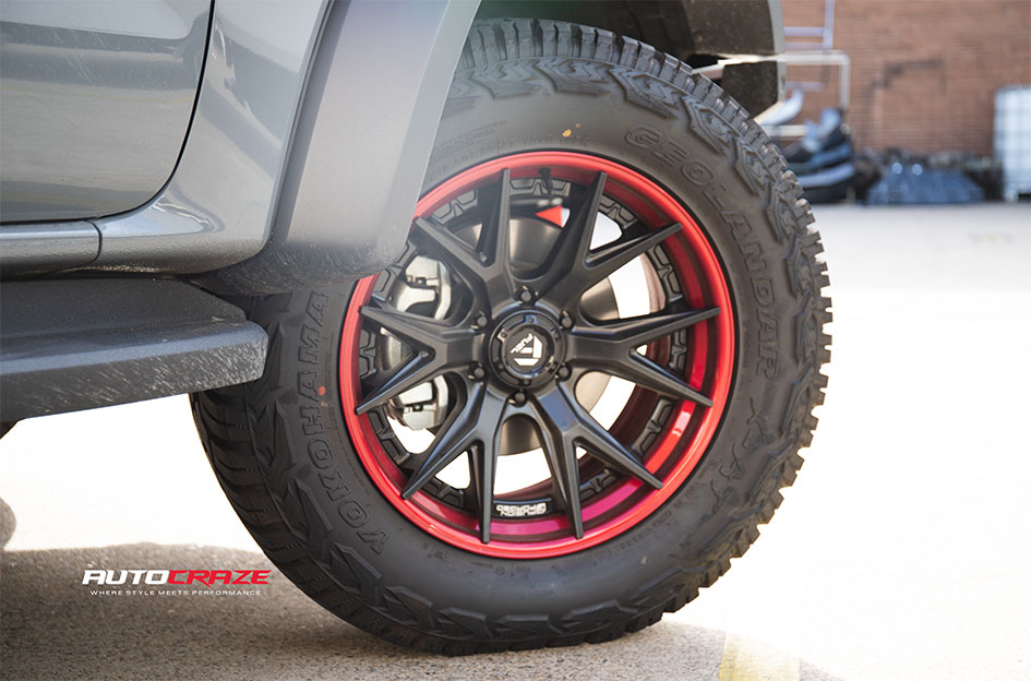 FORD RANGER RAPTOR NEXT GEN FUEL CATALYST MATTE BLACK W/ CANDY RED LIP