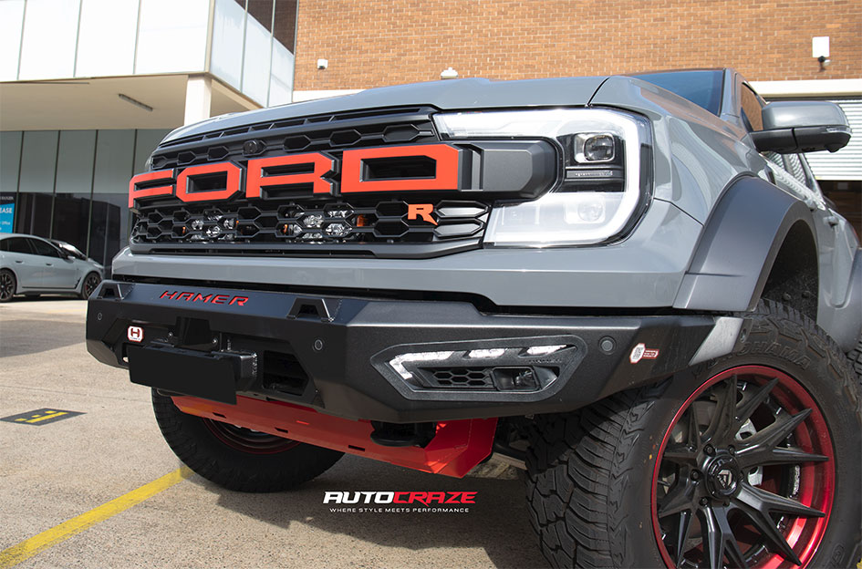 FORD RANGER RAPTOR NEXT GEN FUEL CATALYST MATTE BLACK W/ CANDY RED LIP