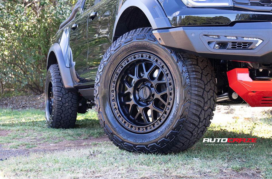 FORD RANGER RAPTOR NEXT GEN KMC GRS SATIN BLACK
