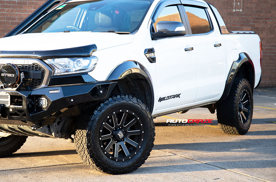 FORD RANGER KMC HEIST SATIN BLACK MILLED