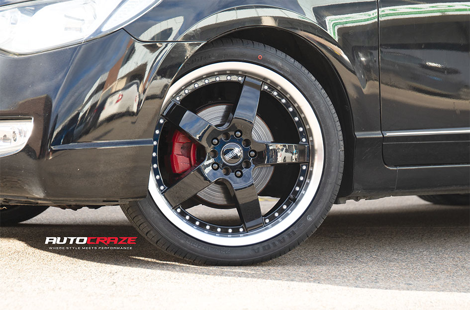 HONDA CIVIC CSA BERETTA GLOSS BLACK W/ MACHINED LIP