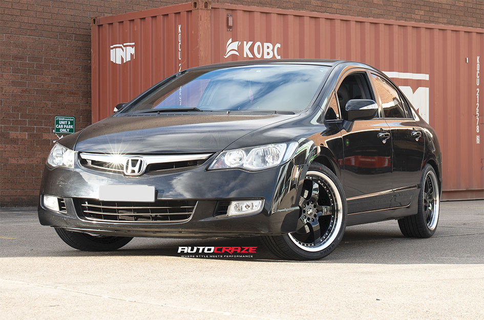 HONDA CIVIC CSA BERETTA GLOSS BLACK W/ MACHINED LIP
