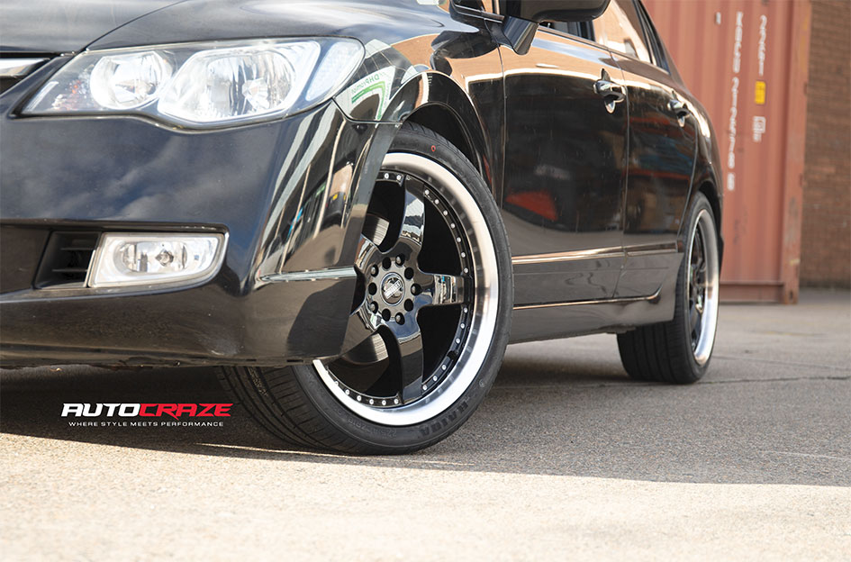 HONDA CIVIC CSA BERETTA GLOSS BLACK W/ MACHINED LIP