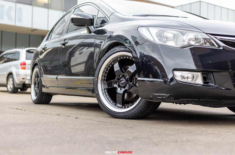 HONDA CIVIC CSA BERETTA GLOSS BLACK W/ MACHINED LIP