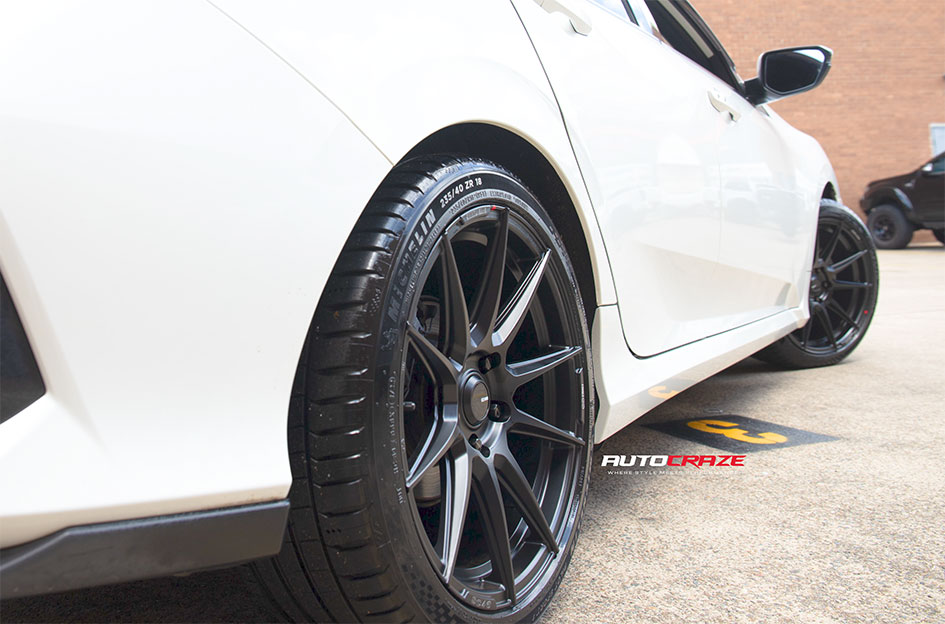 HONDA CIVIC ENKEI SC46 MATT BLACK & MILLING