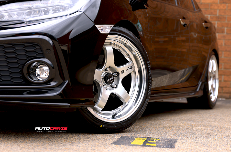 HONDA CIVIC LENSO D-1SE HYPER SILVER W/ MIRROR LIP