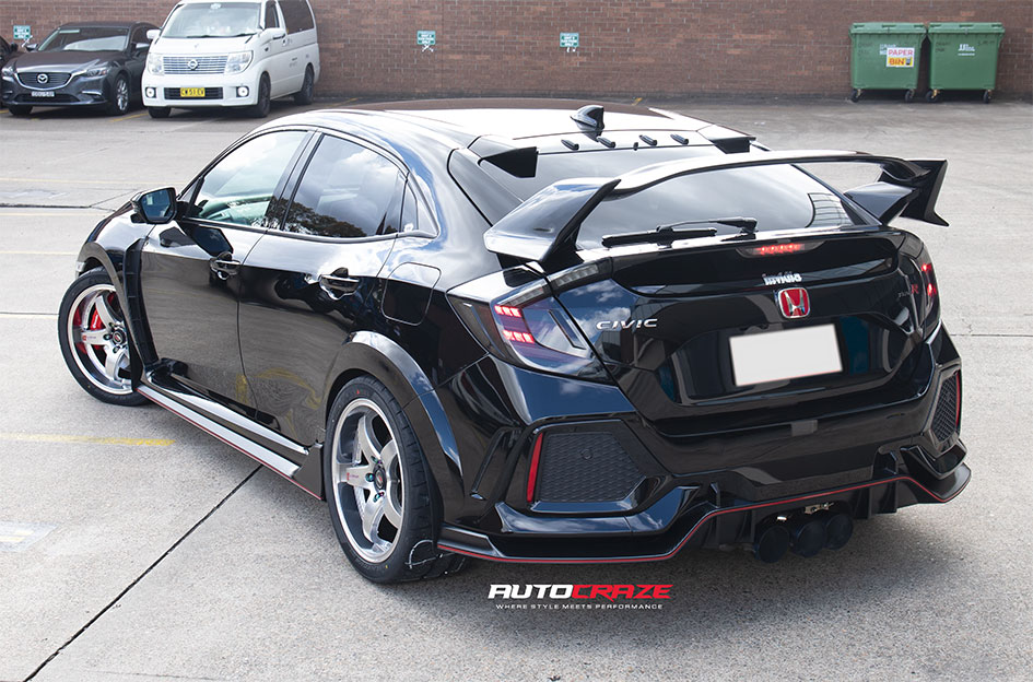 HONDA CIVIC TYPE R LENSO D-1R HYPER SILVER MIRROR LIP