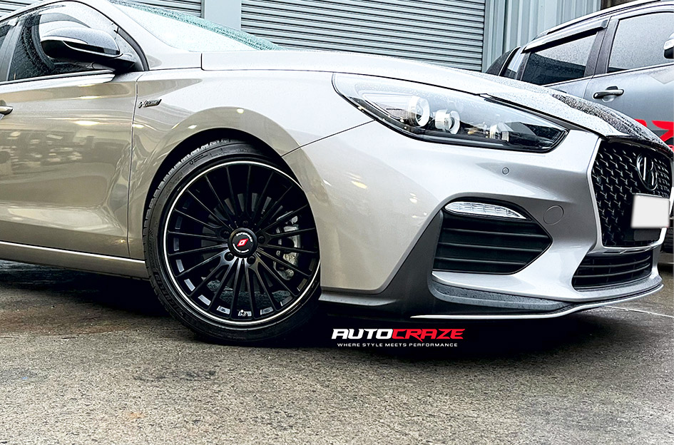 HYUNDAI I30 INFORGED IFG36 BLACK MACHINED GROOVE 