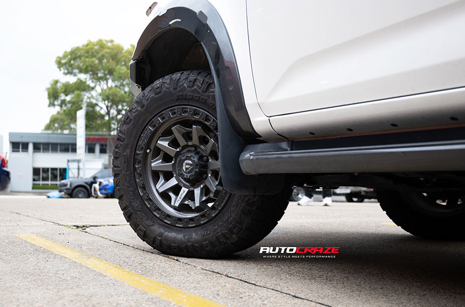ISUZU DMAX FUEL COVERT MATTE GUN METAL BLACK RING