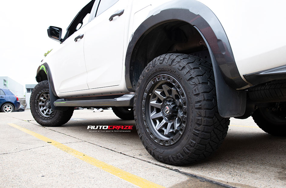 ISUZU DMAX FUEL COVERT MATTE GUN METAL BLACK RING