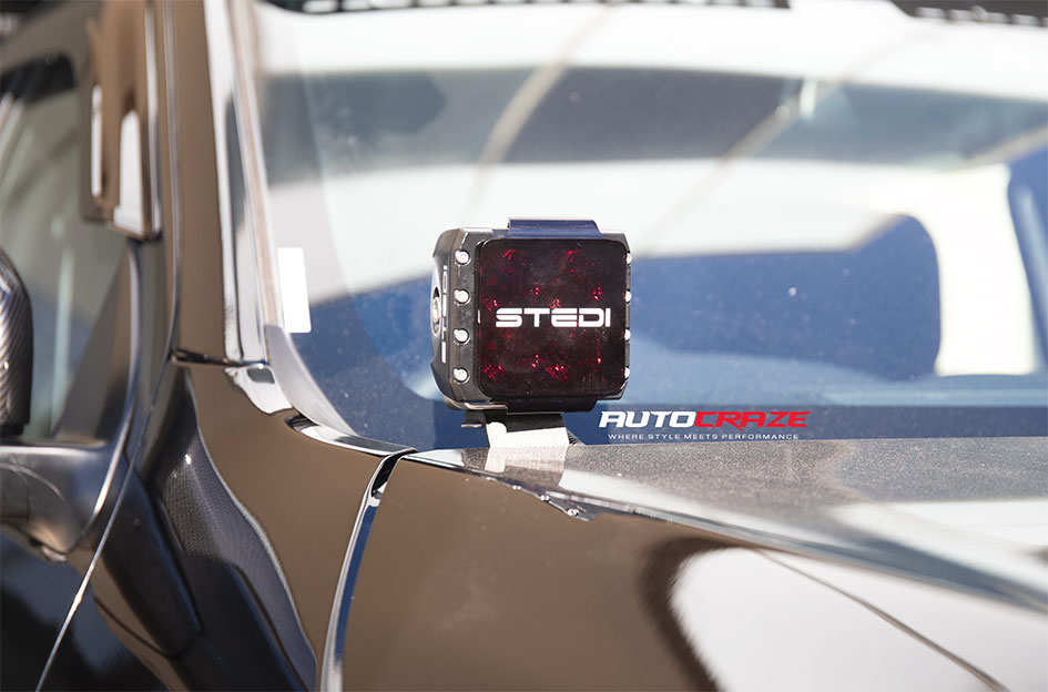 ISUZU DMAX FUEL STROKE GLOSS BLACK RED TINT