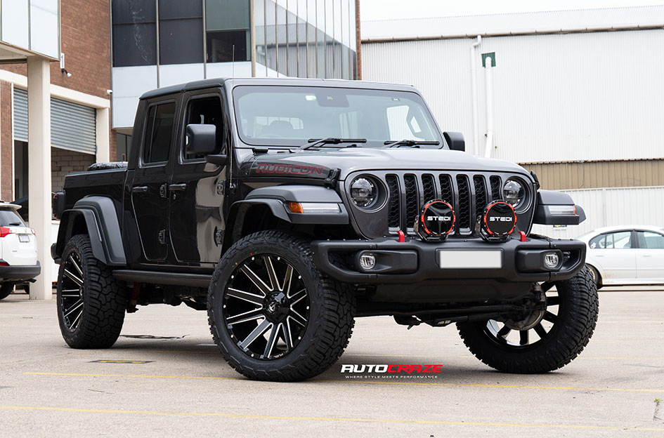 JEEP GLADIATOR FUEL CONTRA MATTE BLACK MILLED