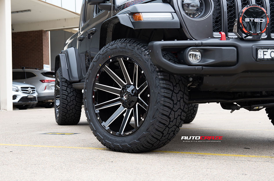JEEP GLADIATOR FUEL CONTRA MATTE BLACK MILLED