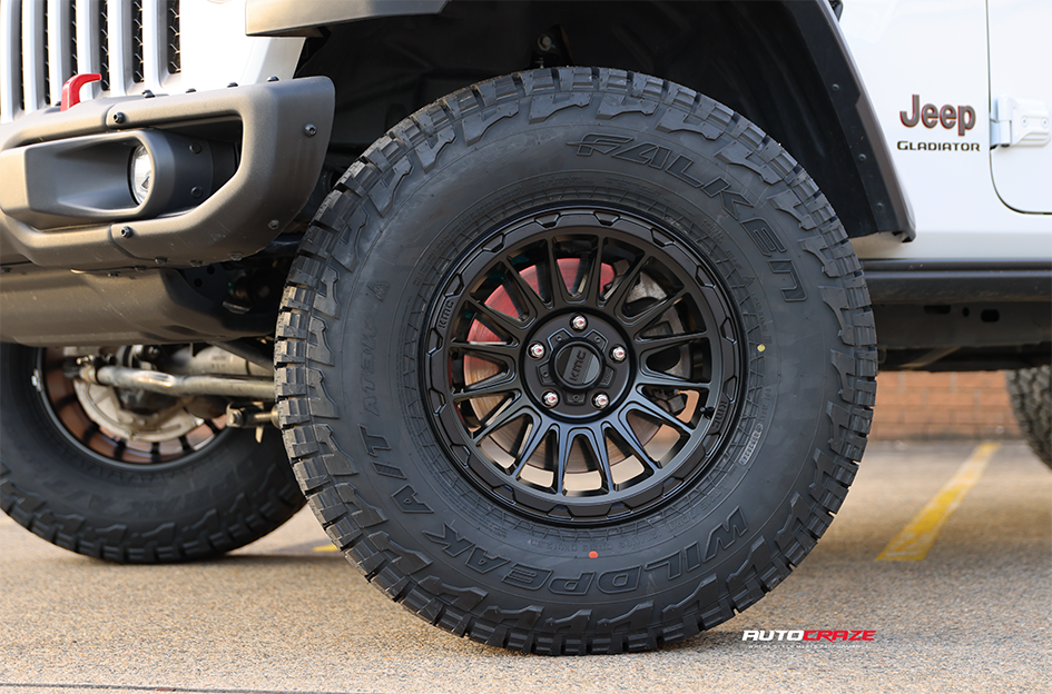 JEEP GLADIATOR KMC KM542 IMPACT SATIN BLACK 