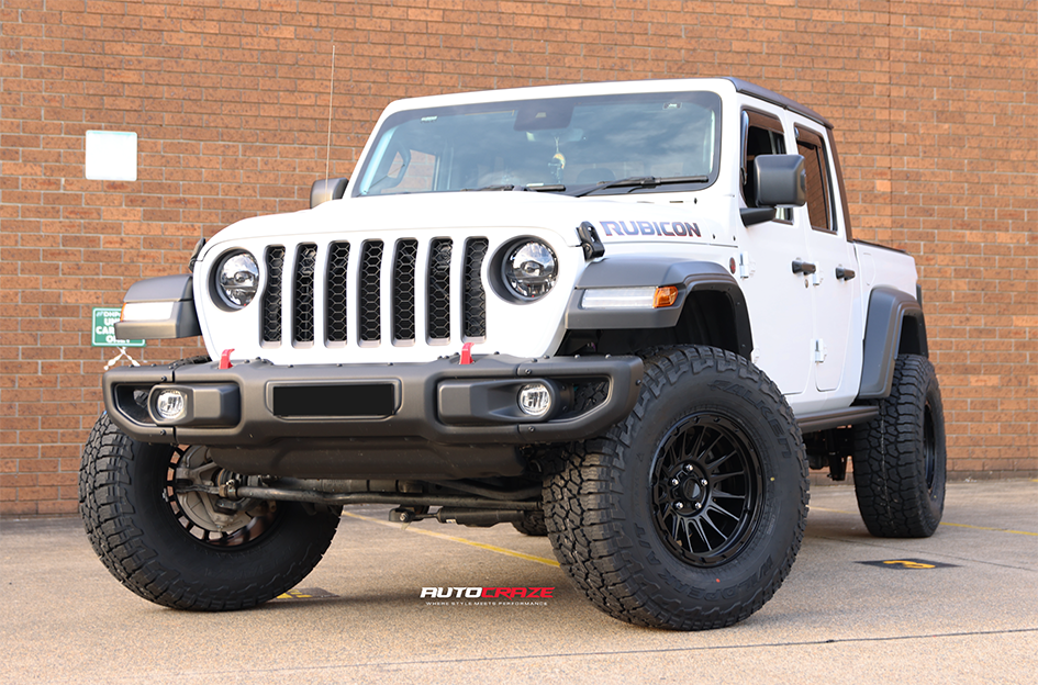 JEEP GLADIATOR KMC KM542 IMPACT SATIN BLACK 