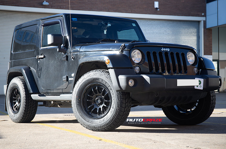 JEEP WRANGLER KMC WRATH SATIN BLACK